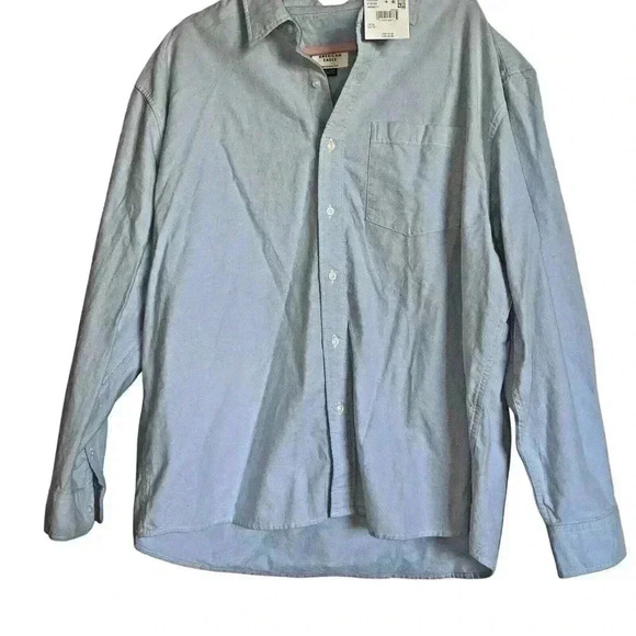 American Eagle Sz XL Relaxed Fit Cotton Button‎ Down Shirt Office Heavyweight - Picture 8 of 8